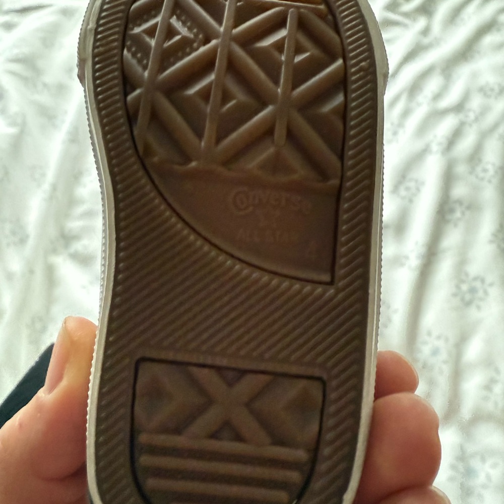 Converse Baby Black and White Velcro Sneakers - Picture 5 of 6